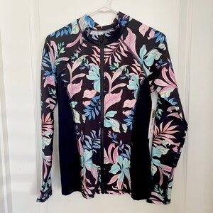 Hurley Lost Paradise Zip Front Long Sleeve Rashguard
